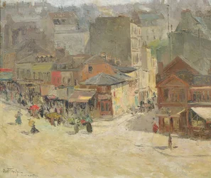 Straatscène in Montmartre